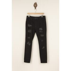 Trendique · 40×32 · Black Distressed Denim Jeans · Men’s Streetwear Fit